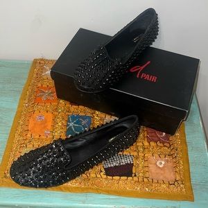 Black flats with point stones from wild pair.